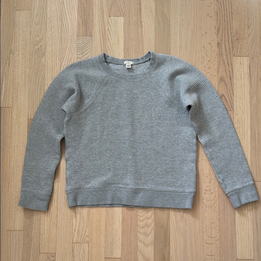 J. Crew Heather Gray Ribbed Top